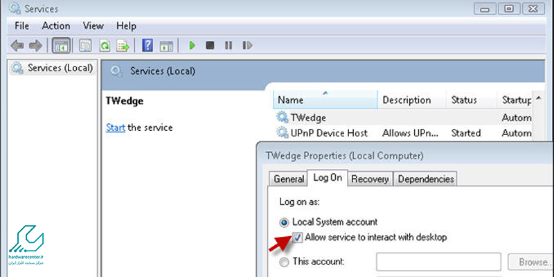 بررسی تنظیمات پنجره Print Spooler Properties